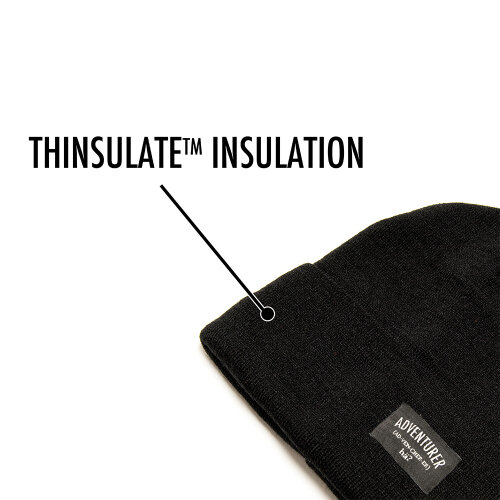 h? ADVENTURER BEANIE Black