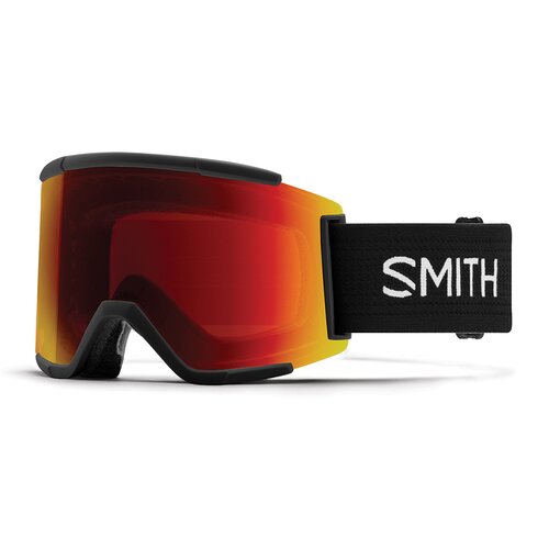 Smith SQUAD XL Black / ChromaPop Sun Red Mirror + Lens