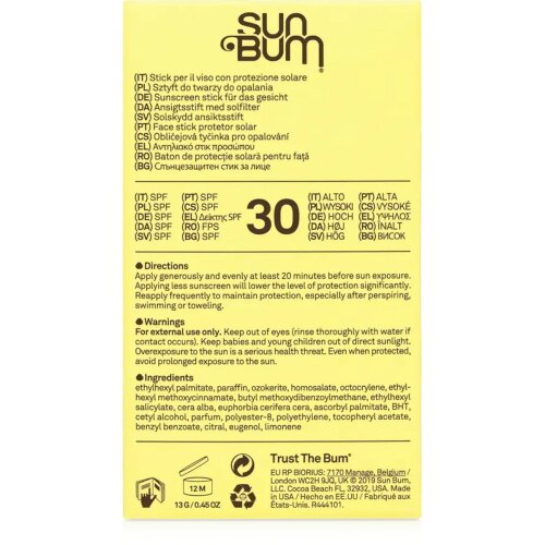 Sun Bum ORIGINAL SPF 30 SUNSCREEN FACE STICK